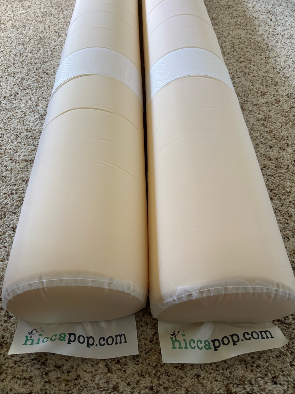 Hiccapop Cream Bolster Pillow for Kids - Pair
